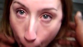Fuck Uber Eats #3 - Petite Blonde MILF W/ Big Natural Tits Sucks the Black off Her Uber Driver and Swallows His Cum Load