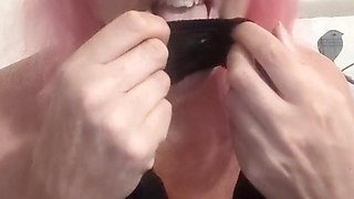 Sniffing, Licking and Rubbing Panties