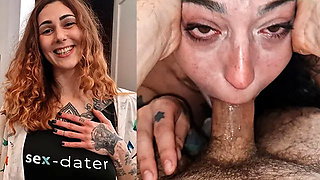 Hairy Pussy Creampied - Skinny Girl Fucked in Front of Her Best Friend