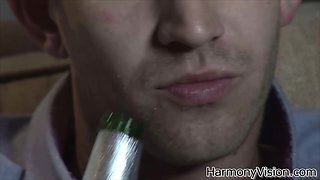 Lustful cuties getting asses cummed on in threesome - HarmonyVision
