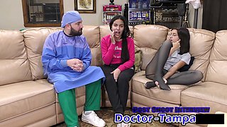 Dr. Tampa conducts a pre-employment physical on Alix Avery while exploring her medical fetishes