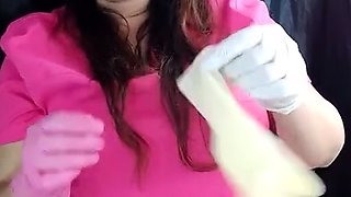 Hot brunette big boobs toying pink pussy