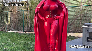 Latex Superhero Miss Fetilicious