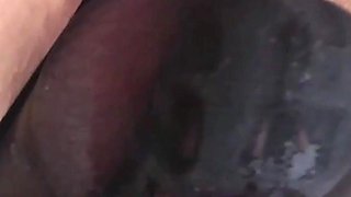 Lick and Spit on a Cock Locked in a Chastity Cage Without Taking off His Transparent Nylon Panties