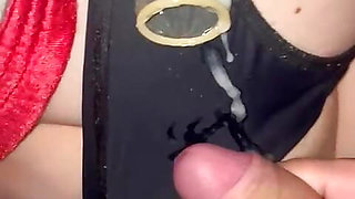 Playing with my friend's panties