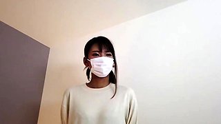 Young sweet Asian fingering hairy pussy visit her live