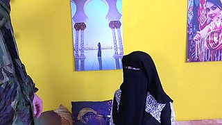 The superior soldier couldn't wait for his niqab wife