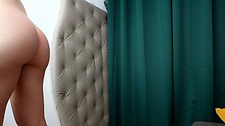 Tight ass kinky blode with big boobs masturbates outdoor