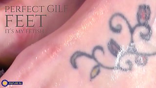 Uk Gilf Rose Is A 49 Year Old Granny With A Naughty Footfetish