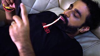 Tiny Indian MILF Naomi Shah swallows a stiff cock