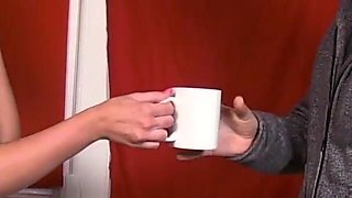Brooklyn Blue, Blonde Babe with Big Boobs & Ryan Ryder, Muscled Dude in A Hot Kitchen Taboo Action