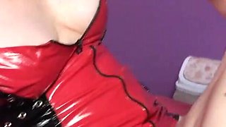 The slave got punished by mature femdoms