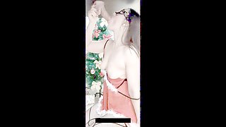 New Year fun at the milking table with a girl and a big dick