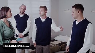 Naughty Stepsons Get The Perfect Christmas Gift From Their New Passionate Stepmom