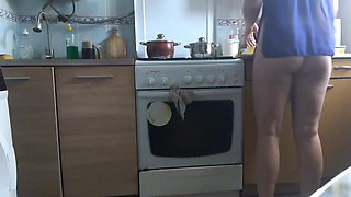 I'm eyeing ultra-cute teenie Assol in the kitchen after super hot fuck-a-thon.