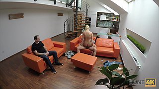 HUNT4K. Intercourse for cash with stranger drives blond to...