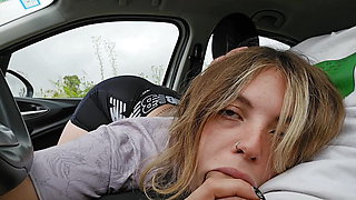 I get caught SUCKING MY STEPBROTHER'S COCK IN THE CAR