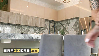 BRAZZERS - Cherry Devivre Gets Her Pussy Eaten By The Chef While Her Husband's Not Paying Attention