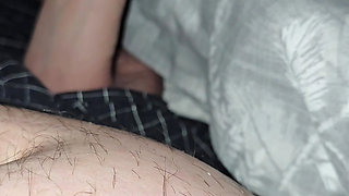 Step daughter caught handjob step dad big dick without shame