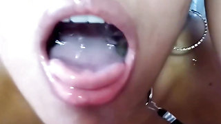 Teaching my slave to drink piss for the first time