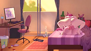 Enjoy your time with the girl in the soft bed, and delicious food. Try it now!