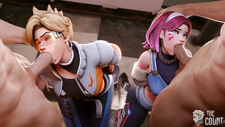 D.va getting hard fuck for cheating blowjob sex