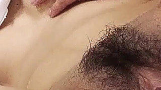 Skinny college teen with purple hair gets her tight pussy fucked in threesome