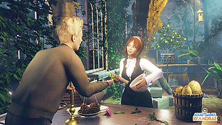 Sensational 3D deepthroat scene with intense gagging magic
