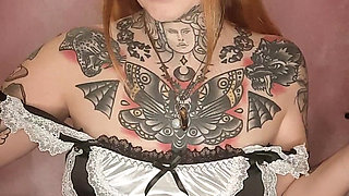 Maid Stuffs Mouth with Sweettreats