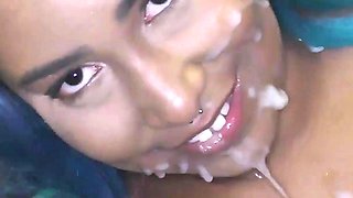 Blue and Red-haired Sluts From the UK in a Bukkake Party