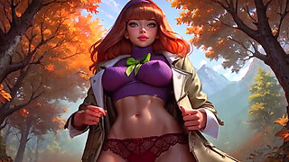 Daphne Blake Sexy Dance In Red Panties For Adult Boys. Bouncing Boobs AI