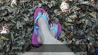 Sissy Feet in the Woods