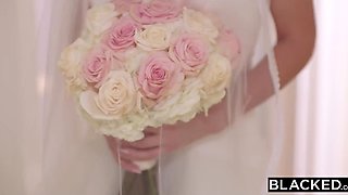 Slim Busty Blonde Bride Cheats On Her Fiancé, Running Away From The Wedding To Enjoy Massive BBC