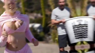 Slutty Teens Kobi Brian  Gina Valentina Having Fun With StepDads On The Beach