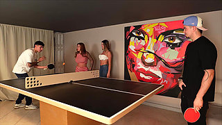 Afternoon of Pin Pong with Sara Blonde Ends with Threesome, While My Boyfriend Is Not There