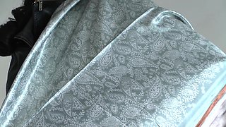Satin Headscarf Fashion Show, Satin Headscarf and Leather Jacket, JOI Lady Victoria Valente