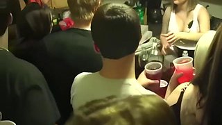 Throat and pussy banged college slut toys her clit