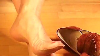 Sensual Nylon Soles in Vintage Loafers