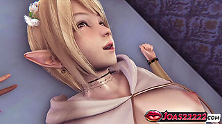 Seductive Elf Girl in 3D Hentai - Pussy Fingering, Anal Lick, and Wet Standing Pussylicking Squirt