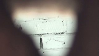 Dude gets to film hairy pussy of a blonde stranger girl in the toilet