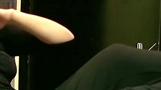 Hot looking MILF riding cock in the living room