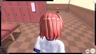 3D Hentai POV Girl Gave to Fuck Her Classmate in the Locker Room