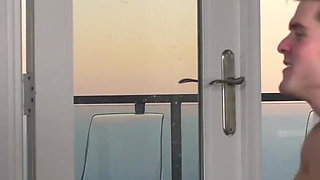 Two horny guys with big cock share a sexy teen