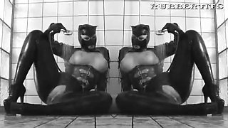 Avengelique: Lesbian Shower Latex Kink Plus Handjob!