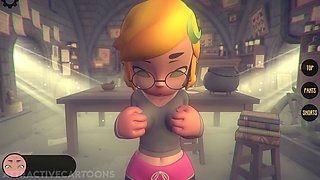 Gaming and getting messy with a creampie in 3D animated hentai