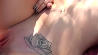 Big ass blonde teen fucked and milked outdoor from her fucker