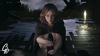 The hot witch wants to sit on the dick of the gifted