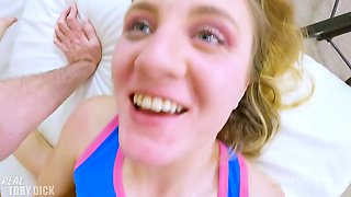 Cute Threesome SUCK FUCK RIM 69 CUMSHOT STEP SISTERS-Swallow