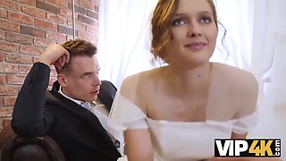 VIP4K. Married couple decides to sell their fiancees pussy for a good price