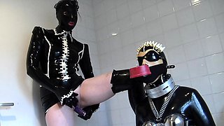 Fetish strapon femdoms cumshot fucking bdsm victim